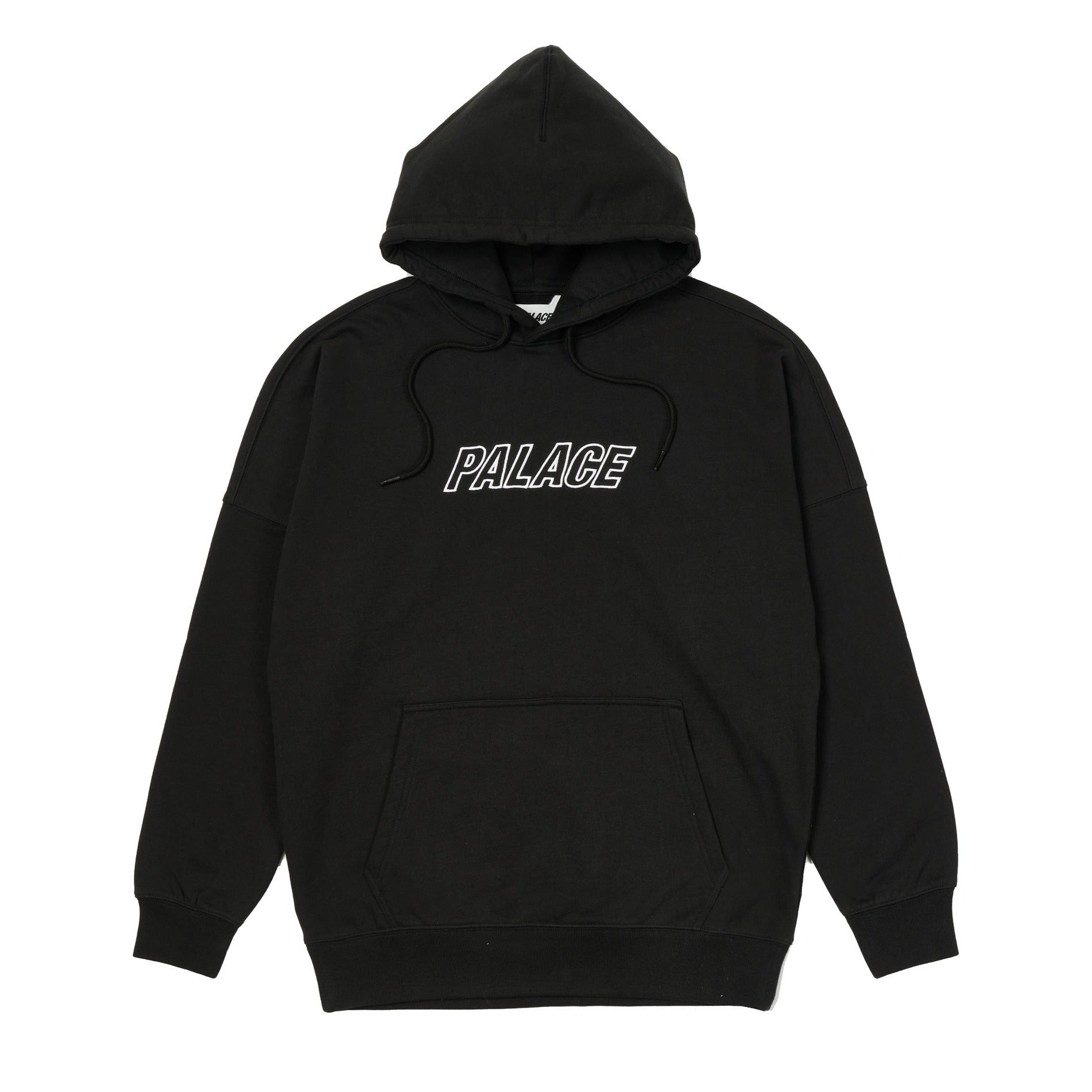 (60% Off) Palace Jumbo Tri-Ferg Drop Shoulder Hoodie Black