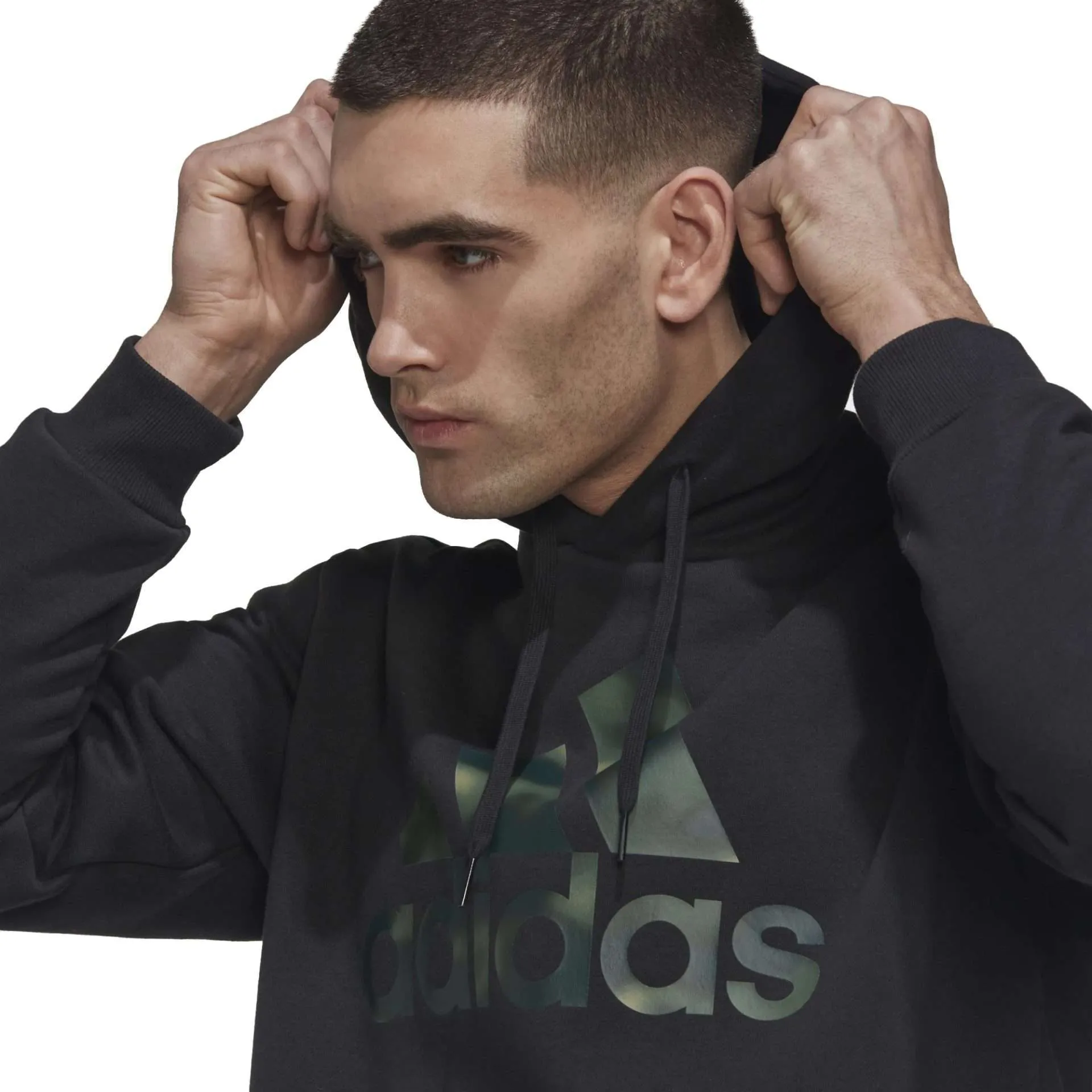 adidas Men’s Essentials Camo Print French Terry Hoodie