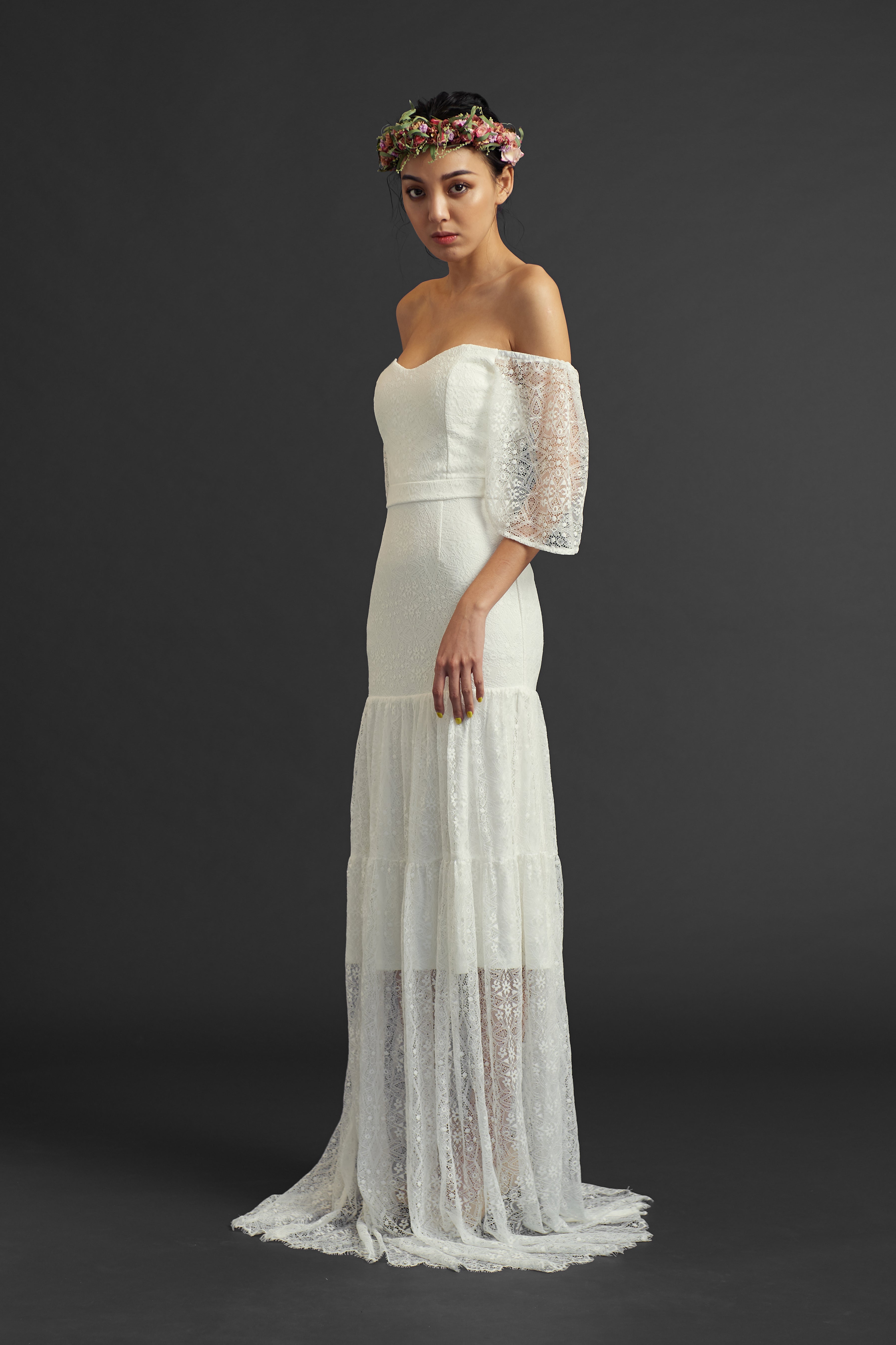 All Yours two ways lace gown