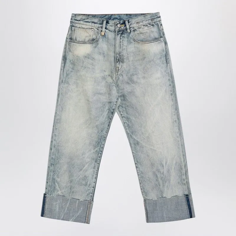 ASH BLUE VINTAGE JEANS WITH TURN-UPS