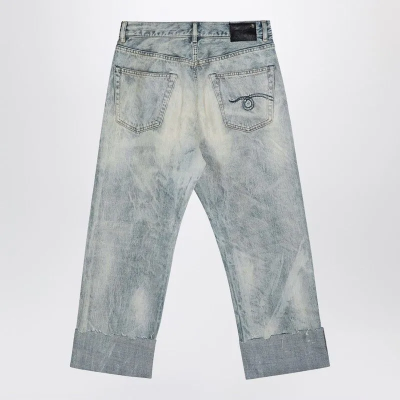 ASH BLUE VINTAGE JEANS WITH TURN-UPS