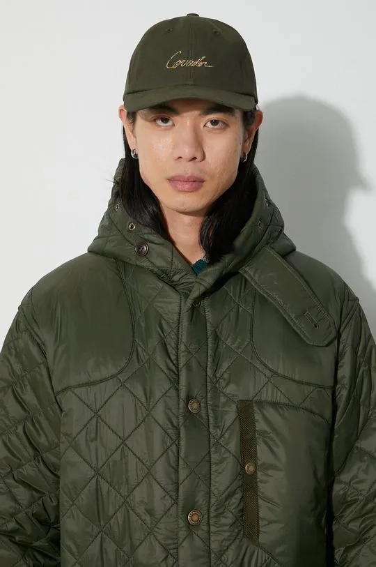 Barbour jacket Overnight Polar Parka men's green color MQU1739