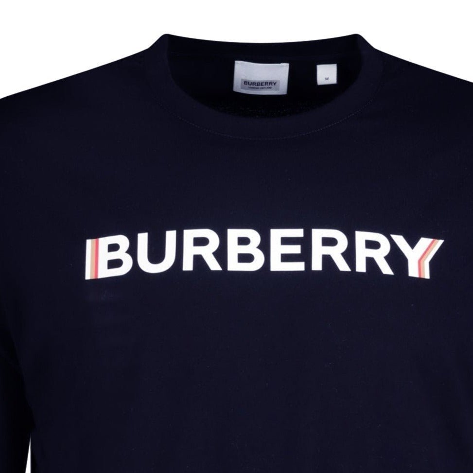 BURBERRY LOGO PRINT T-SHIRT NAVY