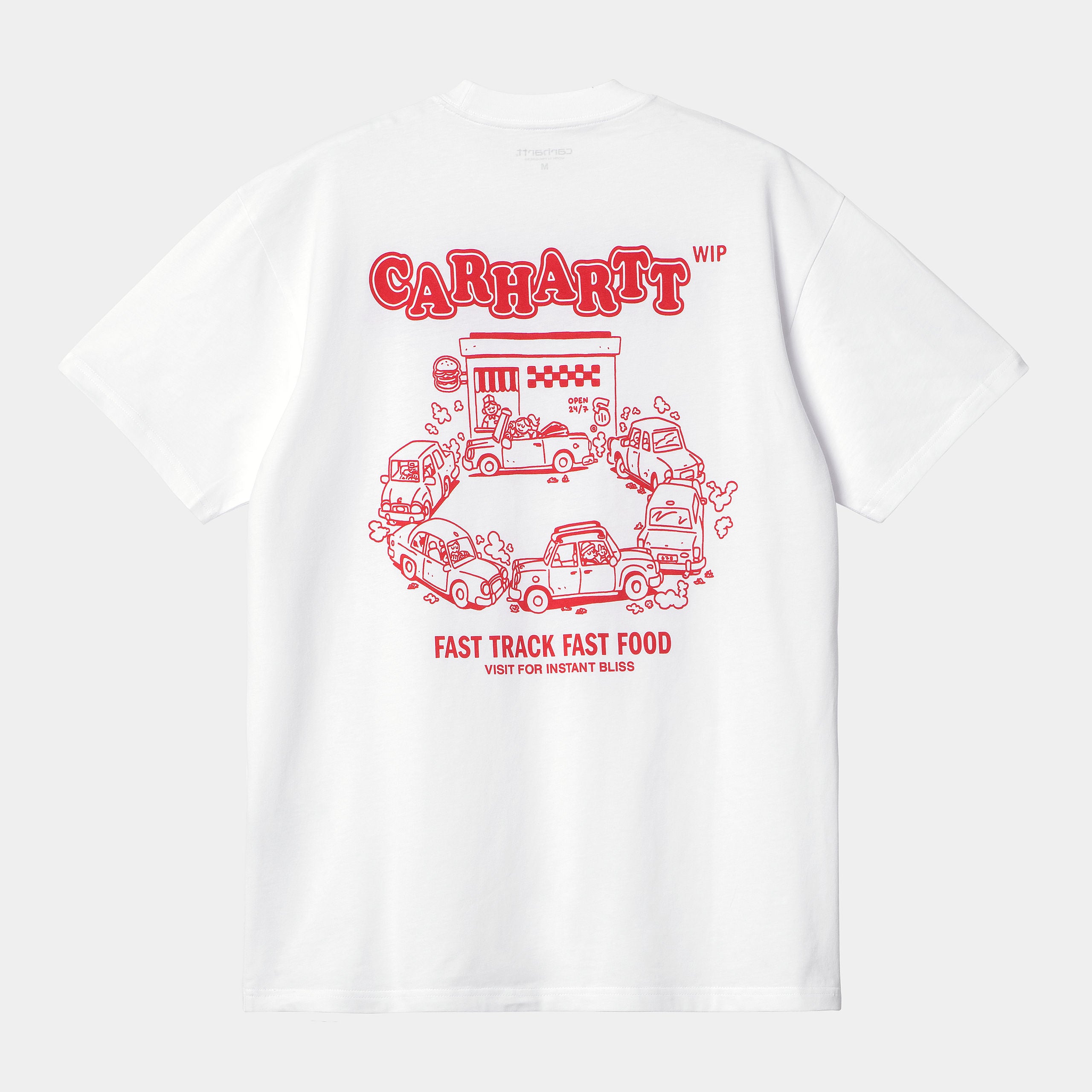 Carhartt WIP Fast Food T-Shirt White/Red