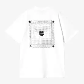 Carhartt WIP Heart Bandana T-Shirt White/Black (Stonewashed)