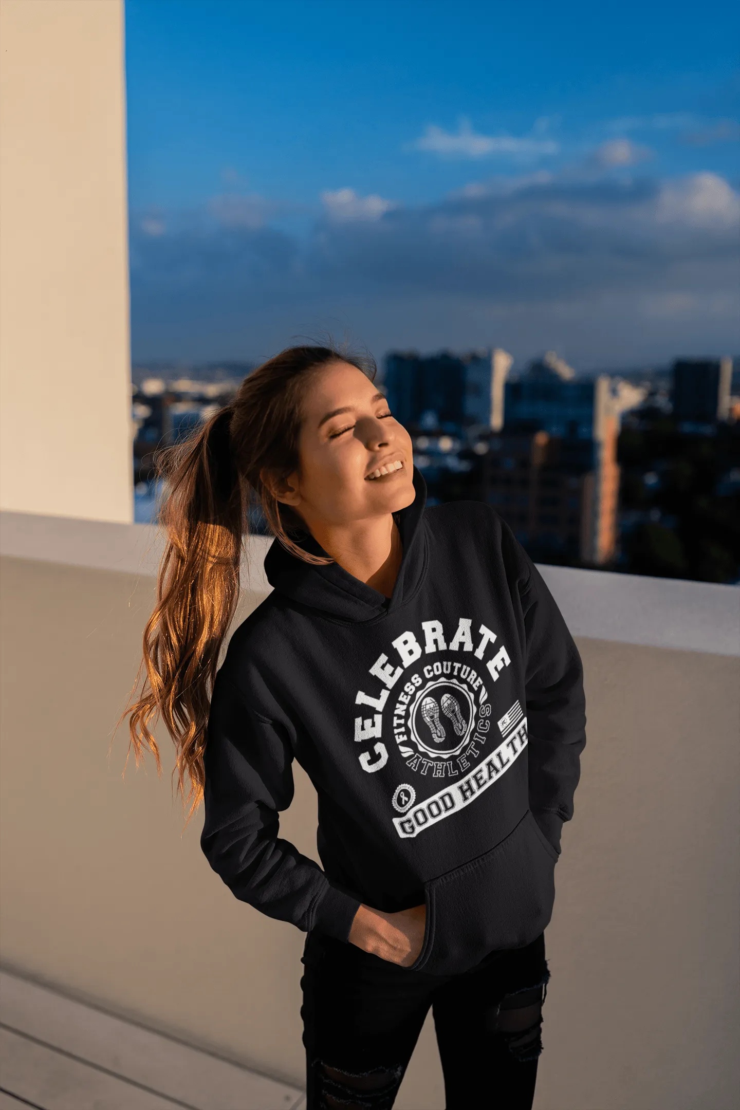 Celebrate Good Health - Fitness Couture Apparel Line Hoodie