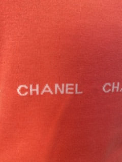 Chanel 04P, 2004 Spring Salmon/Orange Sleeveless sweater “Chanel 8 times in design FR 42 US 8