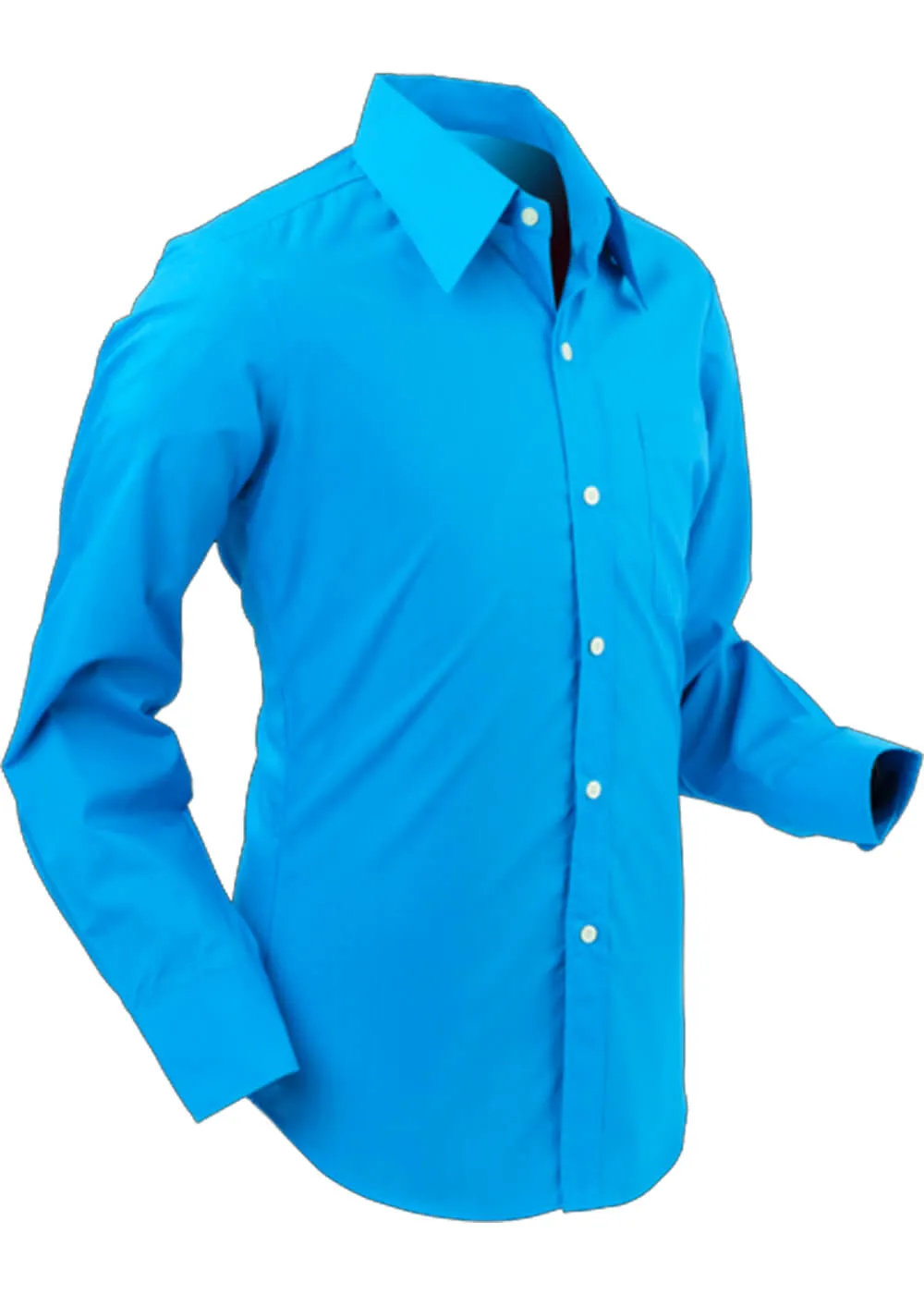 Chenaski Men's Basic 70's Shirt Turquoise