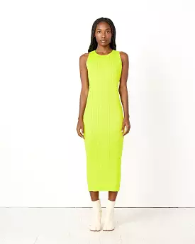 Colorful Basics 3 Dress in Yellow Green