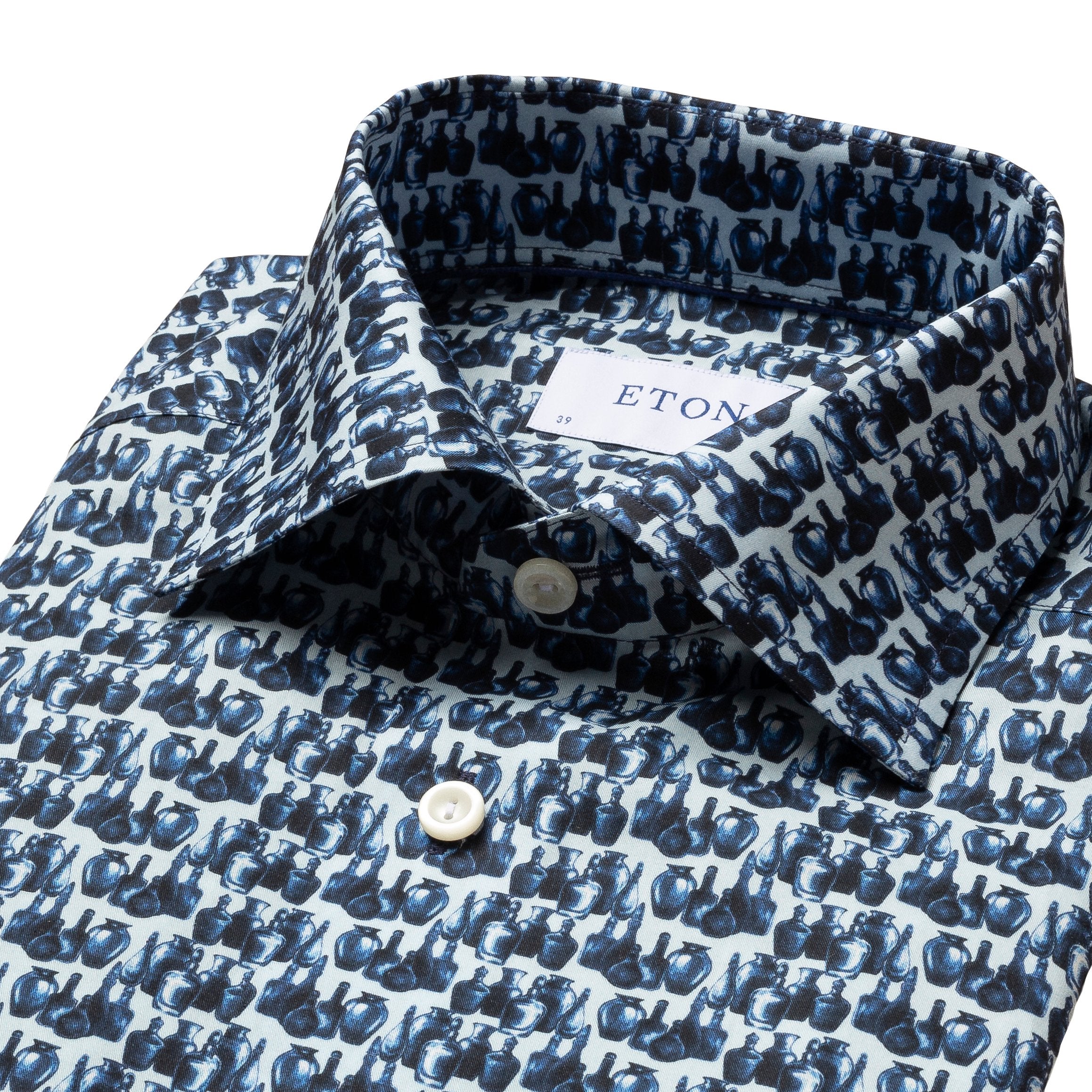 Contemporary Fit - Glass Print Fine Twill Shirt