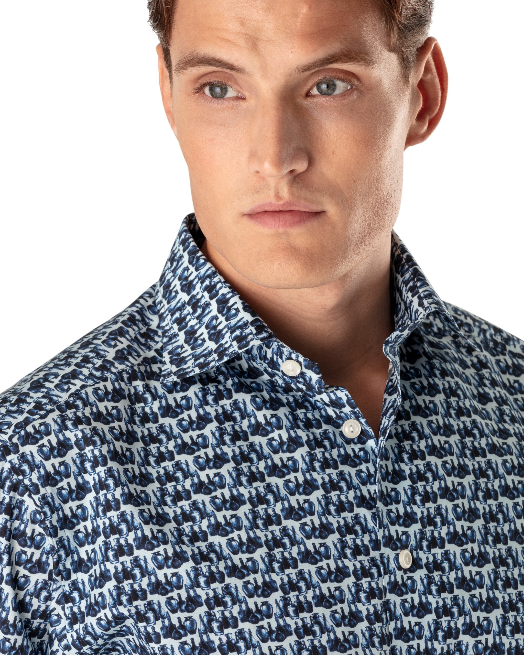 Contemporary Fit - Glass Print Fine Twill Shirt