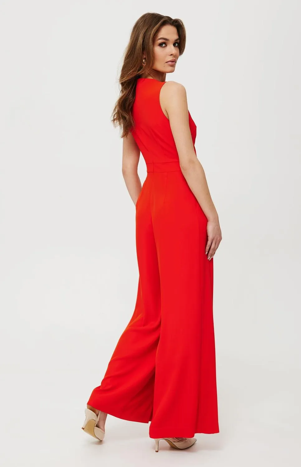 Coral wide legs jumpsuit