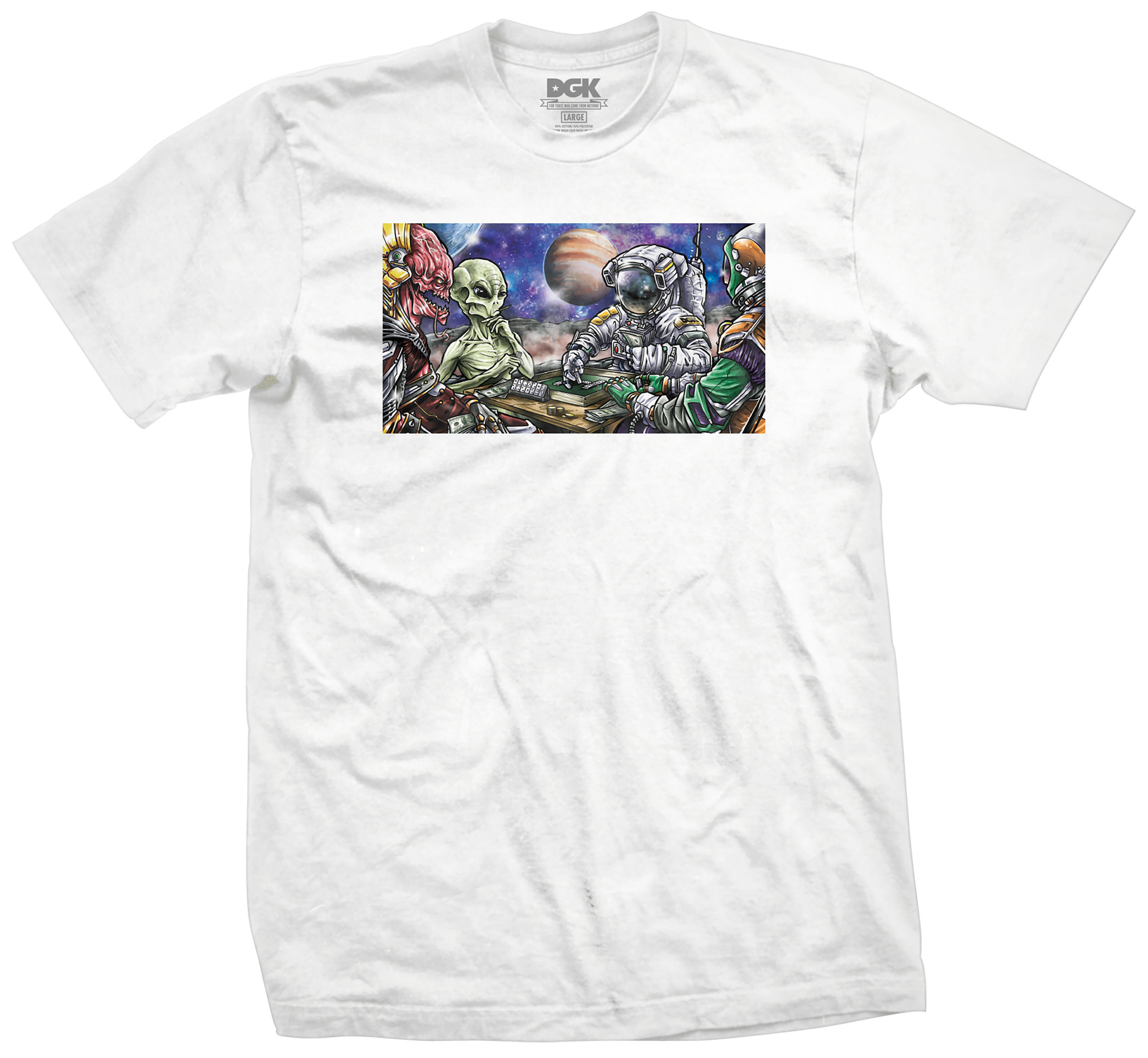 DGK T-SHIRT SPACE BONES (BLACK, WHITE)