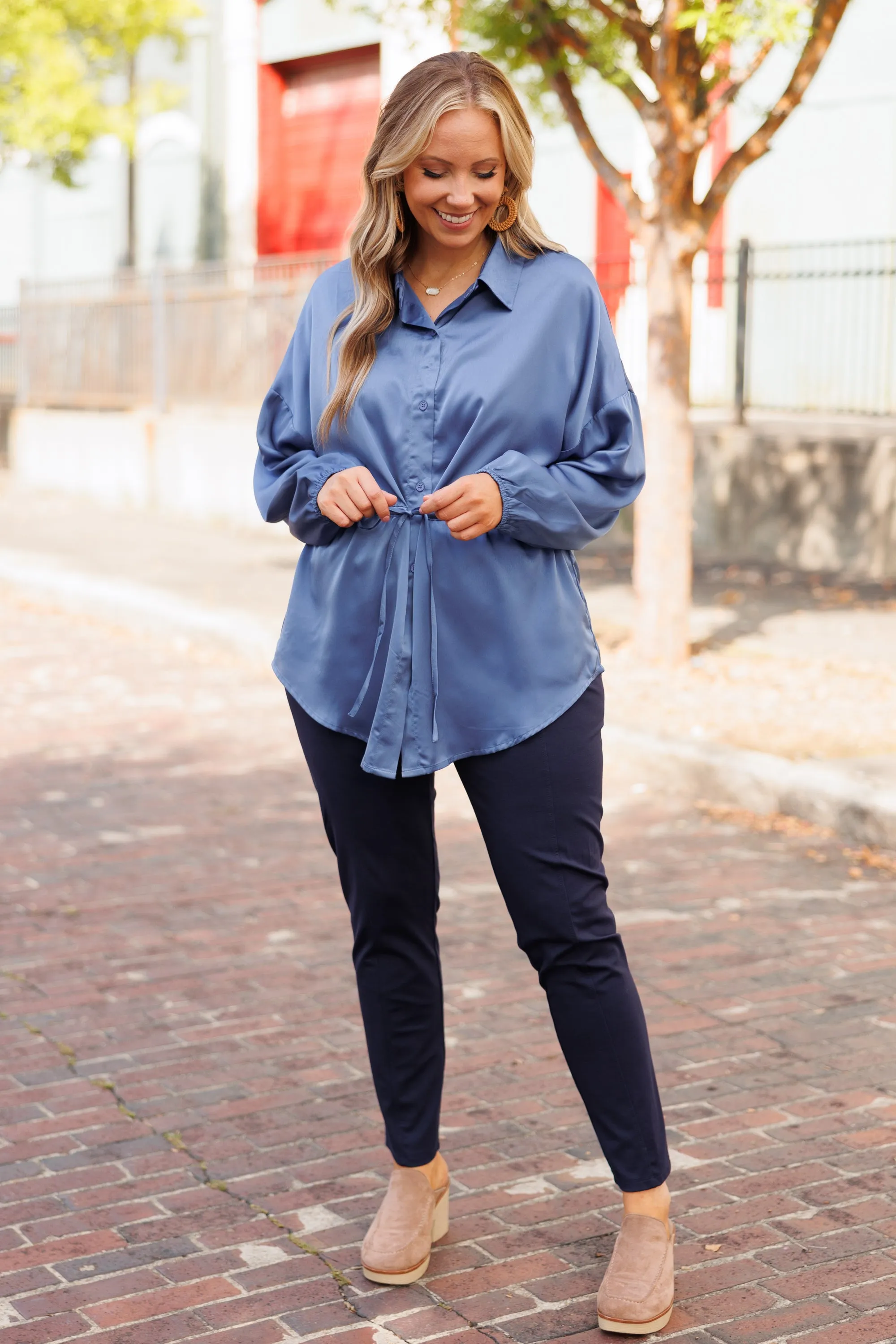 For The Weekend Blouse, Denim