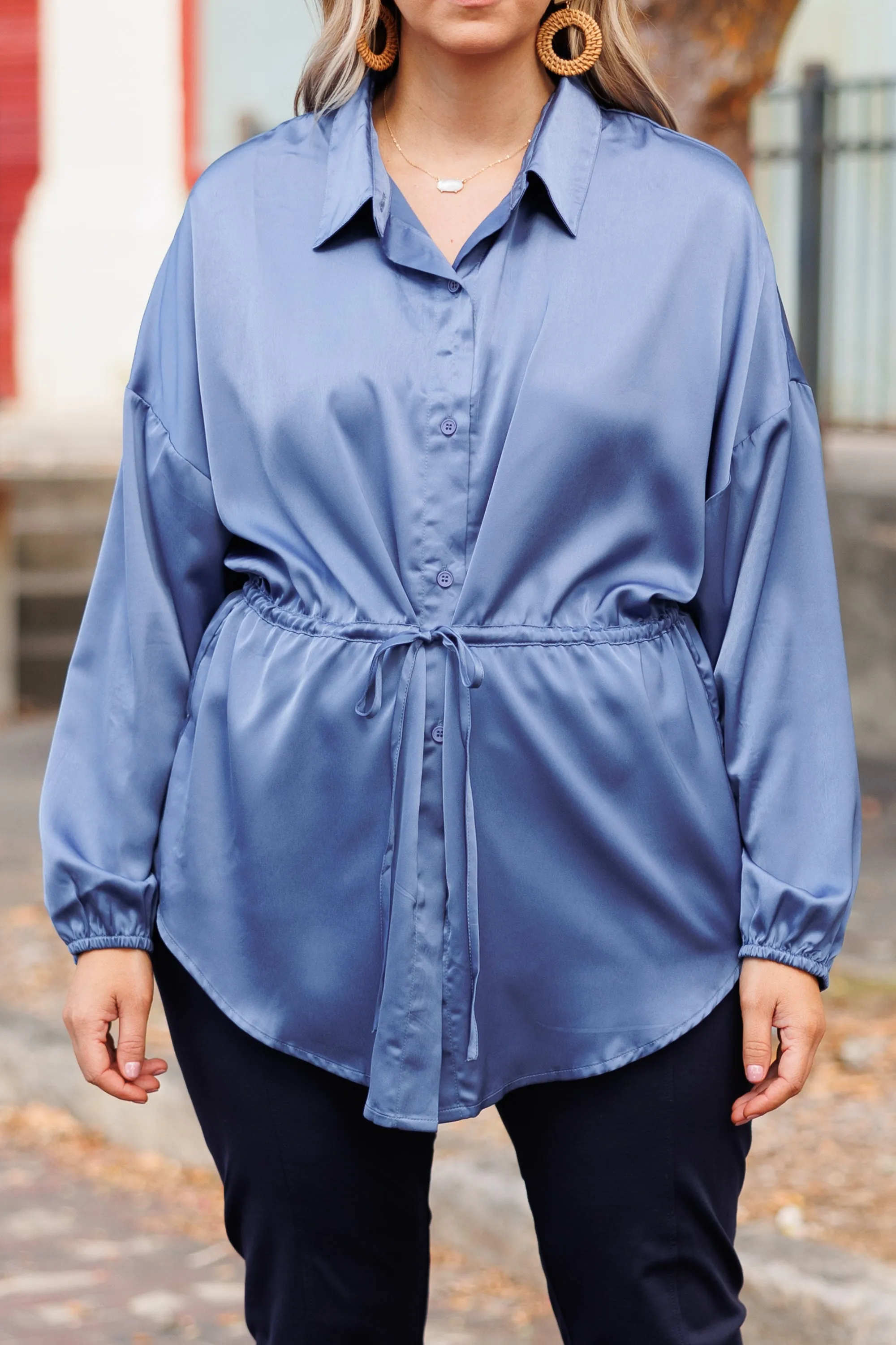 For The Weekend Blouse, Denim