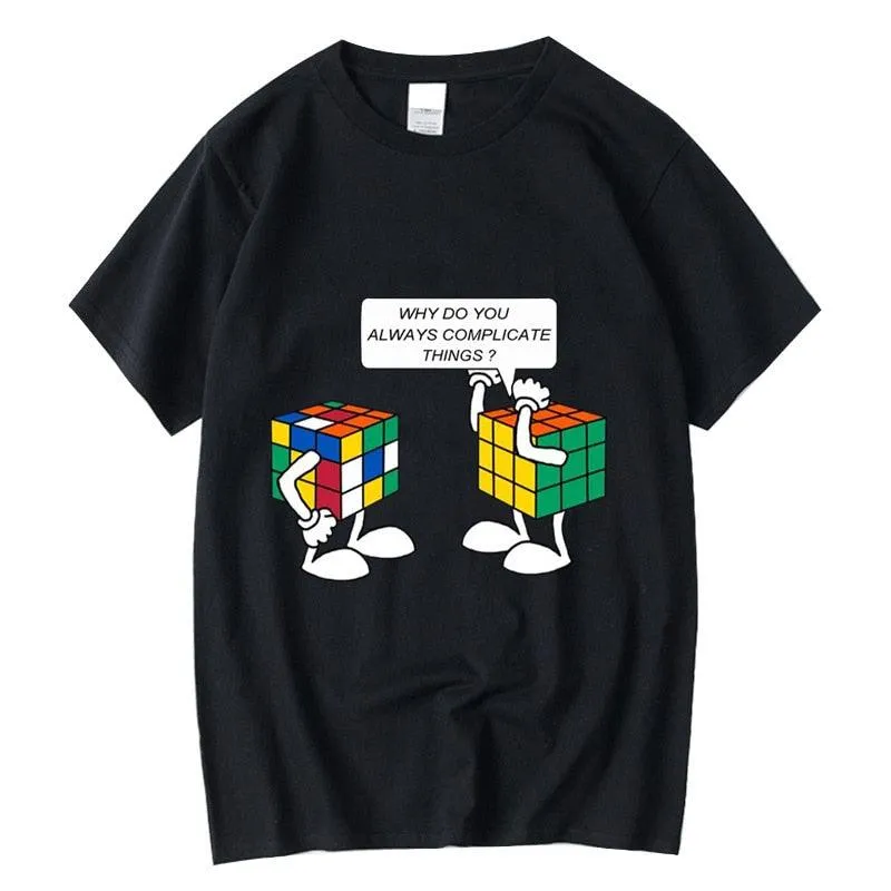 Funny Sarcastic Pun Intended T-shirt Complicated Rubics Cube