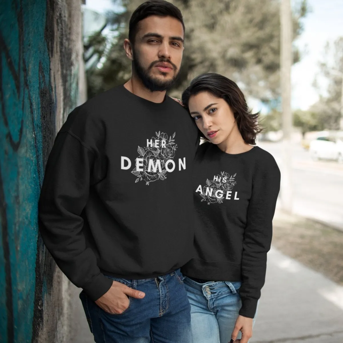 His Angel / Her Demon Matching Sweatshirts