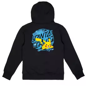 HOODIE SANTA CRUZ X POKEMON PIKACHU SPRAY DOT YOUTH BLACK