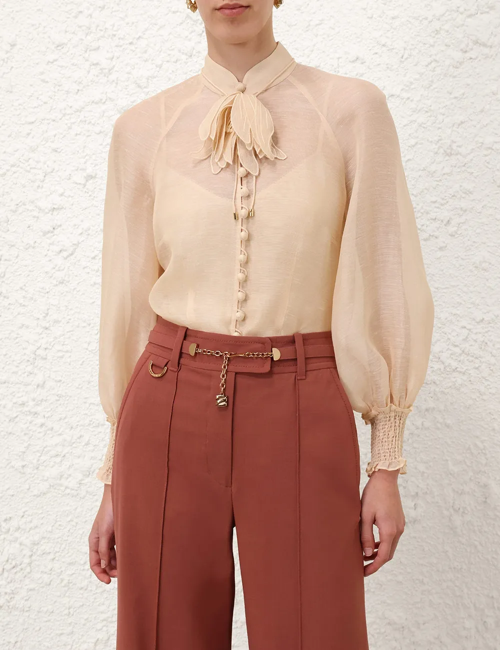 Illustration Buttoned Blouse