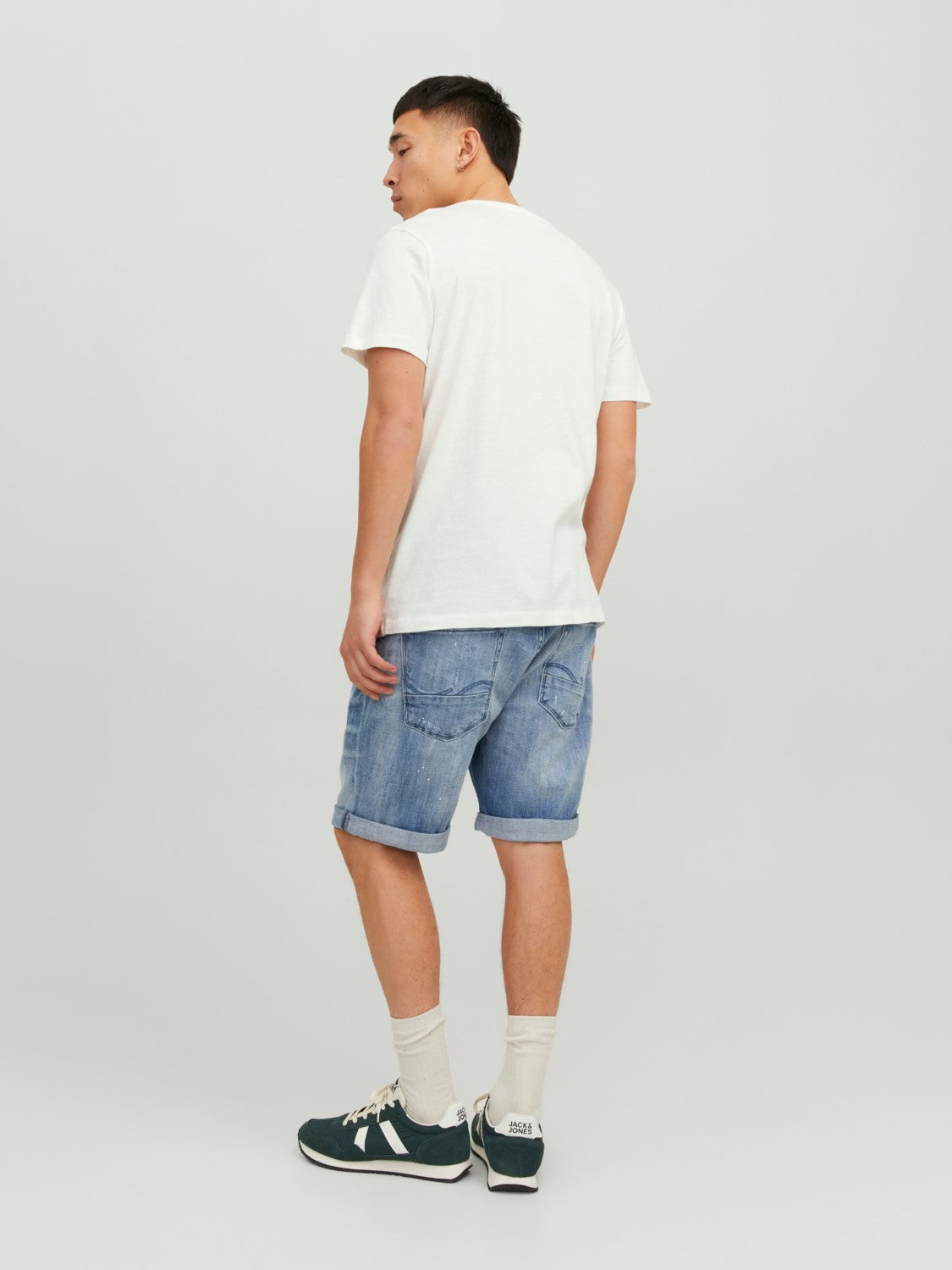 Jack & Jones Mens T-Shirt 'JJEJEANS TEE' Print Crew Neck