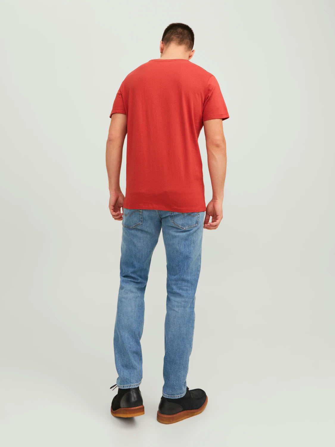 Jack & Jones Mens T-Shirt 'JJEJEANS TEE' Print Crew Neck