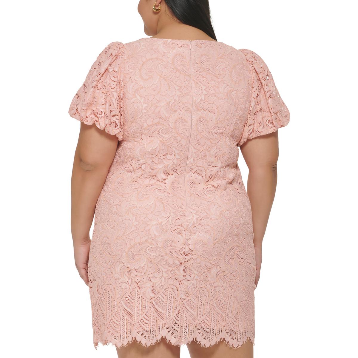 Jessica Howard Womens Plus Lace Mini Cocktail and Party Dress