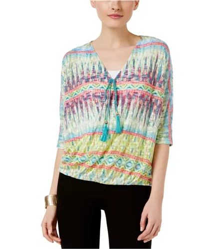 John Paul Richard Womens Knit Tye-Dye Pullover Sweater