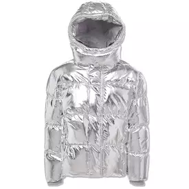 Jordan Craig Metallic Hooded Bubble Toddler Jacket Metallic Silver