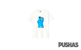 Kaws x Uniqlo x Sesame Street Cookie Monster T-Shirt 'White' (2018)