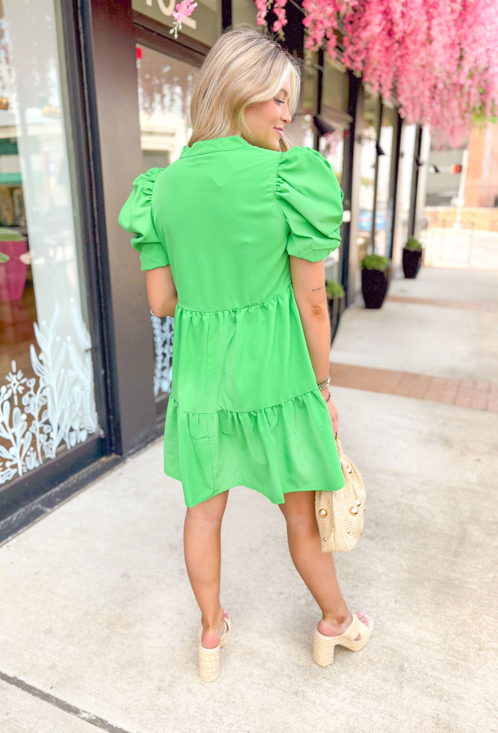 Lacey Dress in Green