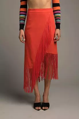 Le Superbe Fringe With Benefits Skirt Terracotta