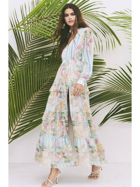 Lily Long Sleeve Printed Maxi Dress