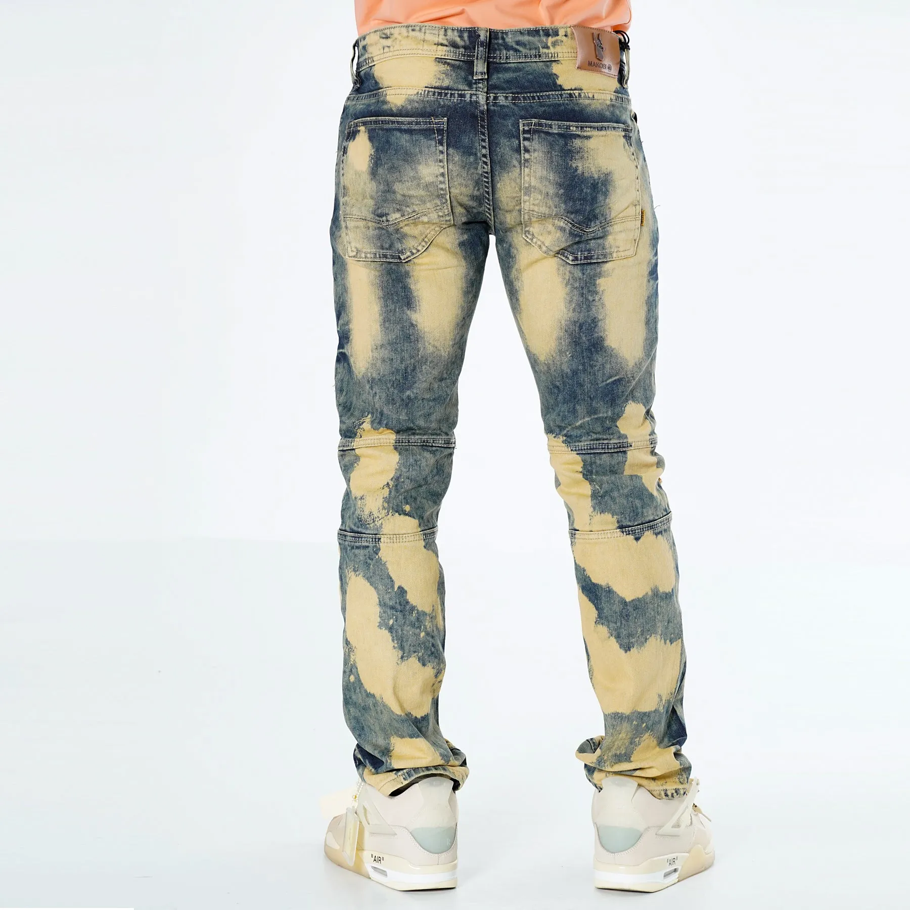 M1784 Makobi Shredded Denim Jeans - Vintage Wash