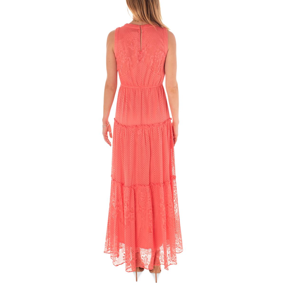 Maison Tara Womens Lace Long Maxi Dress