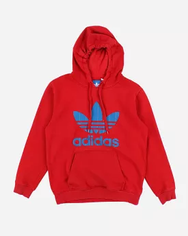 Mens Red adidas Classic Logo Hoodie - S