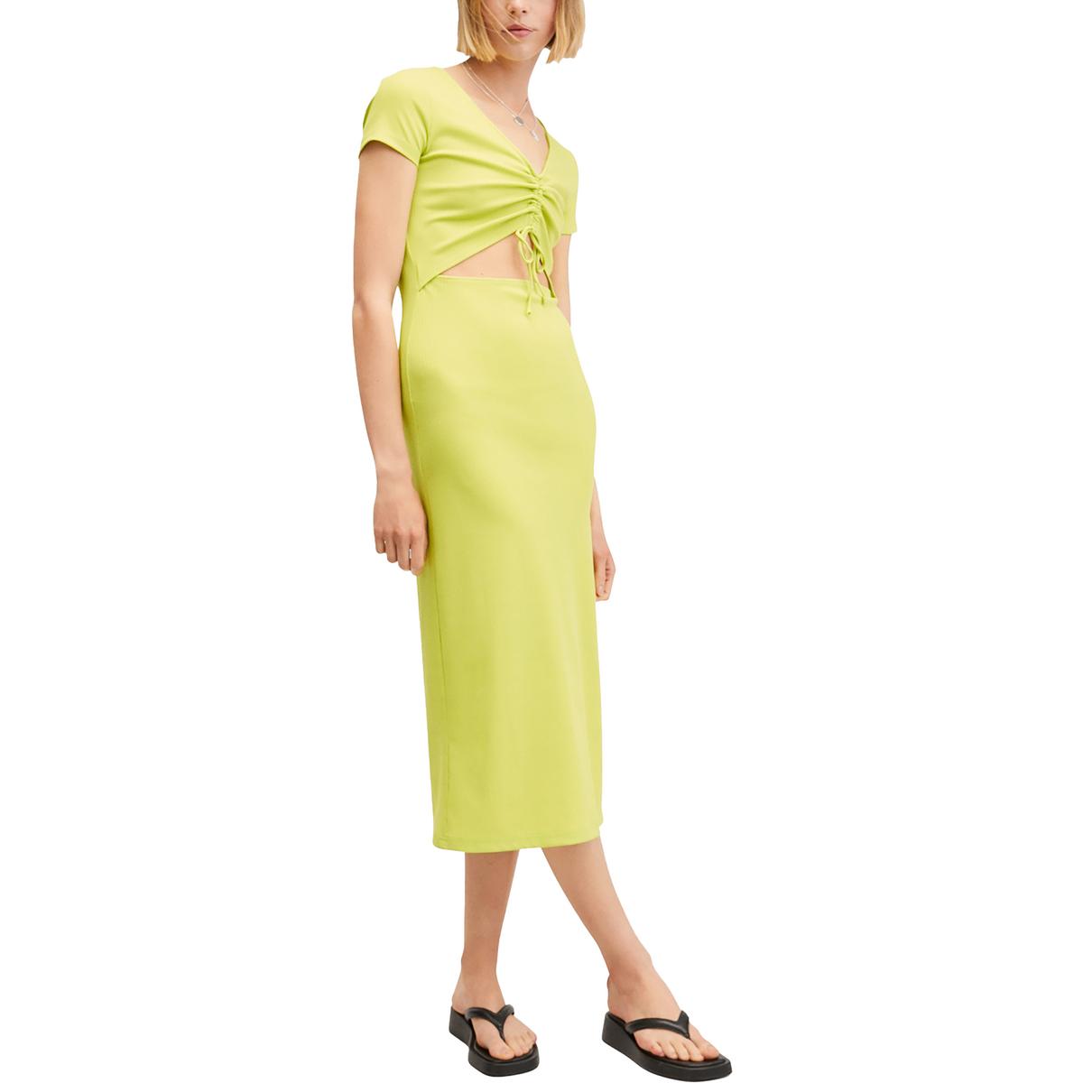 MNG Womens Daytime Cut-Out Midi Dress