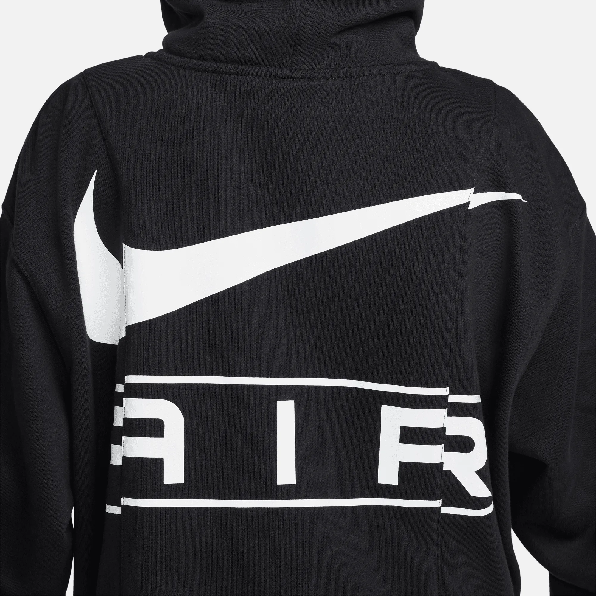 Nike Air Women's Black Oversized French Terry Full-Zip Hoodie