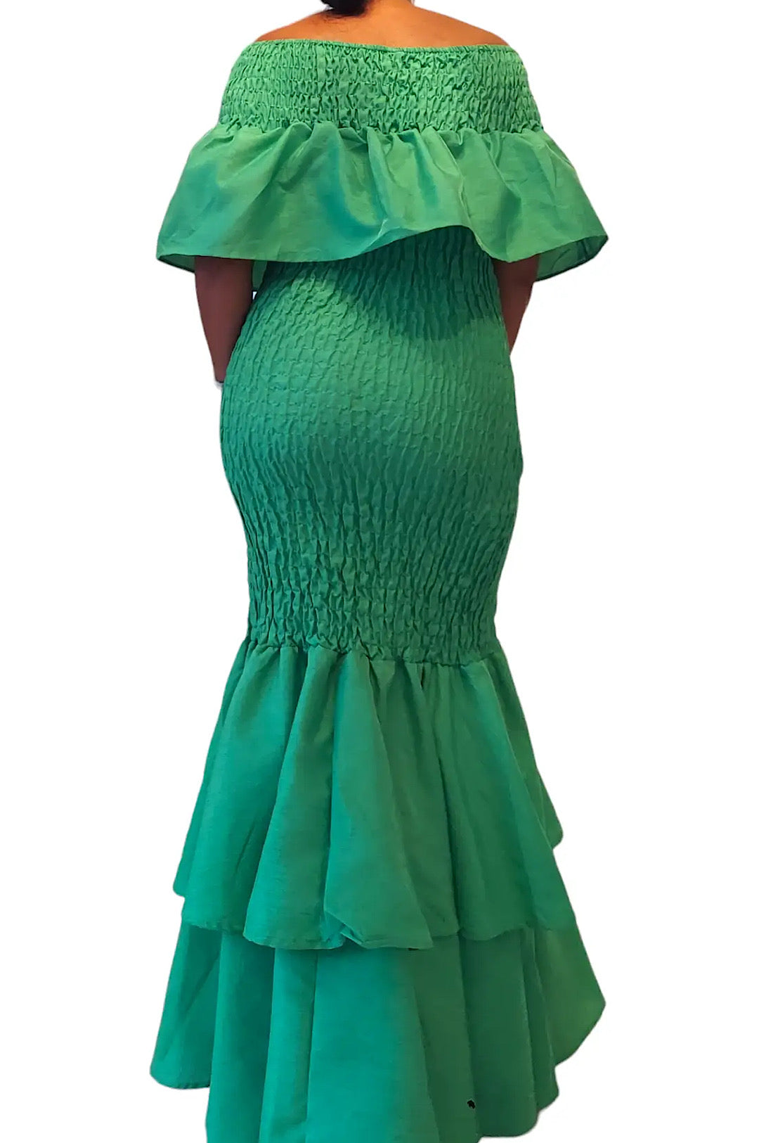 One Size Fits Most Kelly Green Mermaid Style Dress