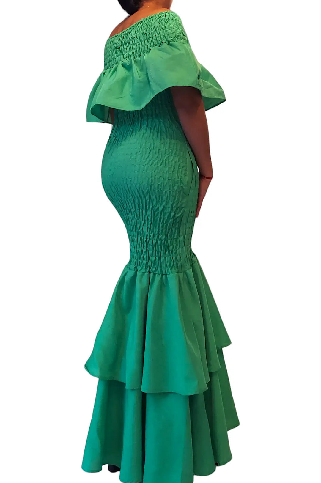 One Size Fits Most Kelly Green Mermaid Style Dress