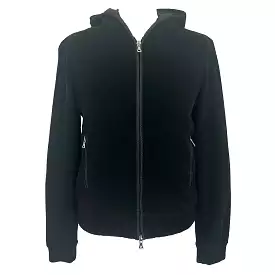 Prada Vintage Black Polyester Fleece Sports Hoodie XS/S/M