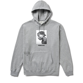 PRIMITIVE SWEAT 2PAC NO CHANGES HOOD HEATHER GREY/NOIR (2 COLORIS)