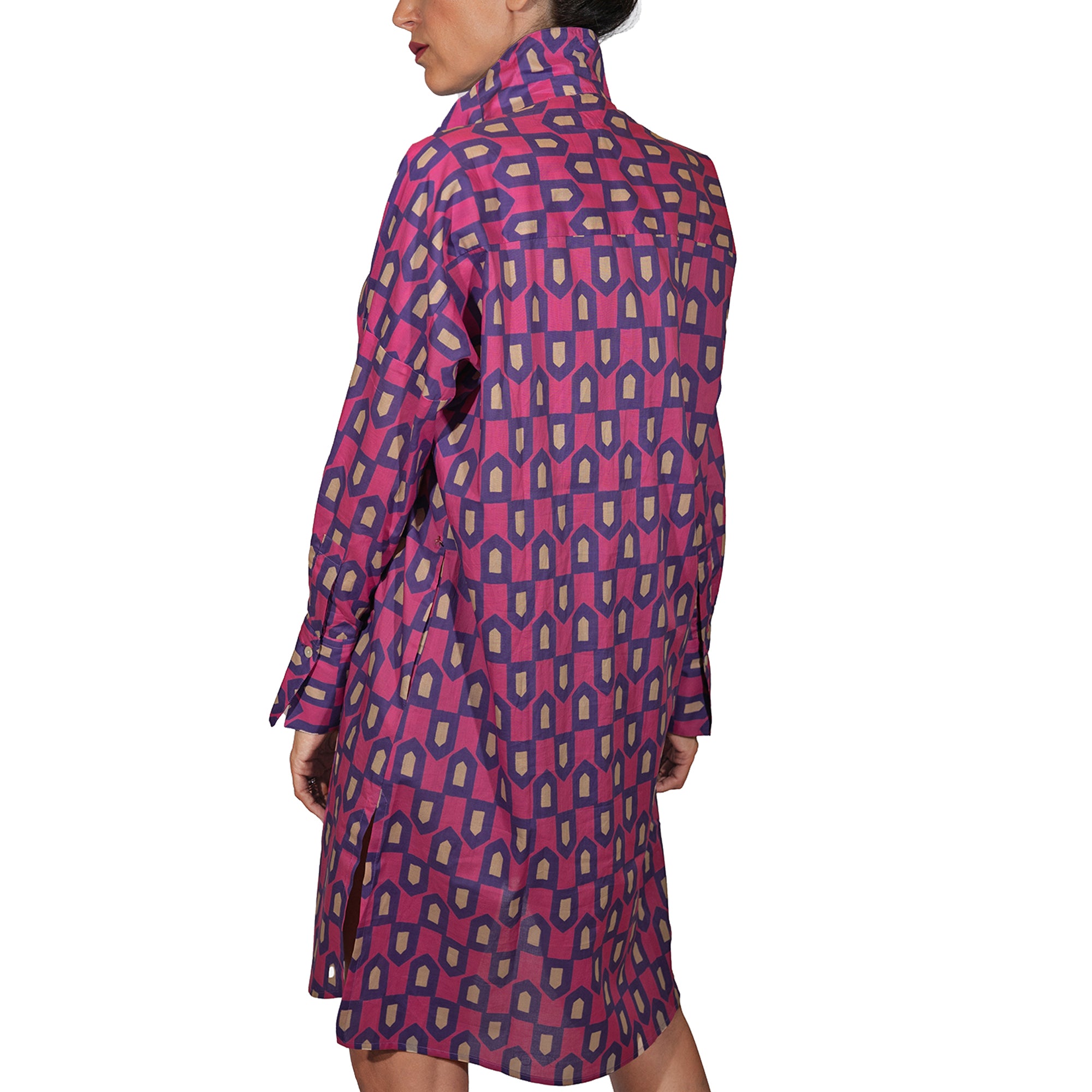 Printed Cotton Trench/Dress Purple