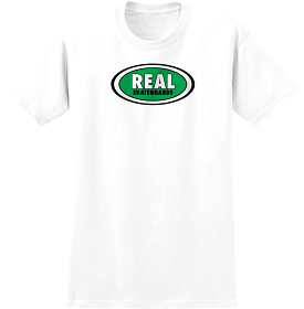 REAL T-SHIRT OVAL SS WHITE green