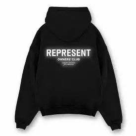 Represent Owners Club Logo Hoodie Black Reflective