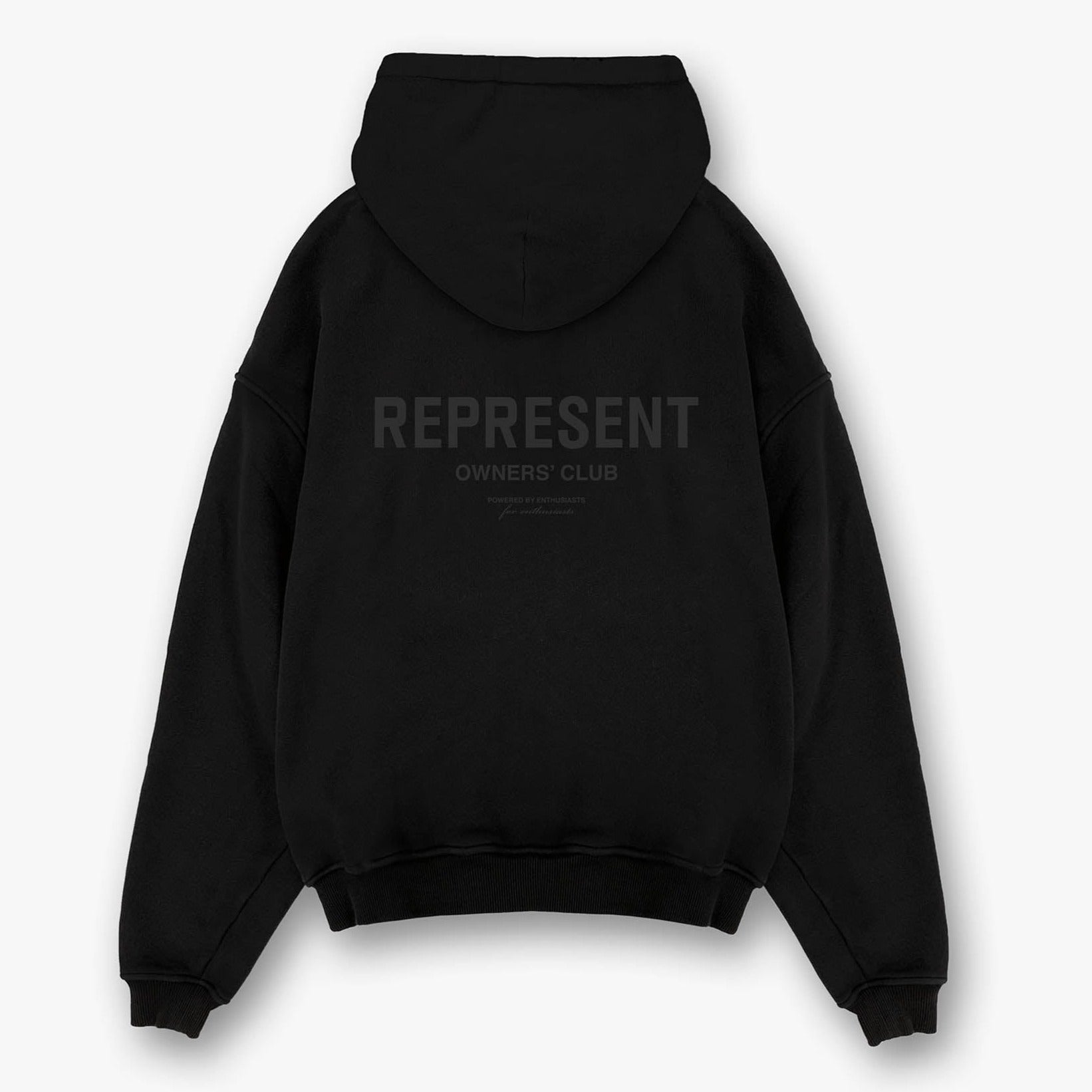 Represent Owners Club Logo Hoodie Black Reflective