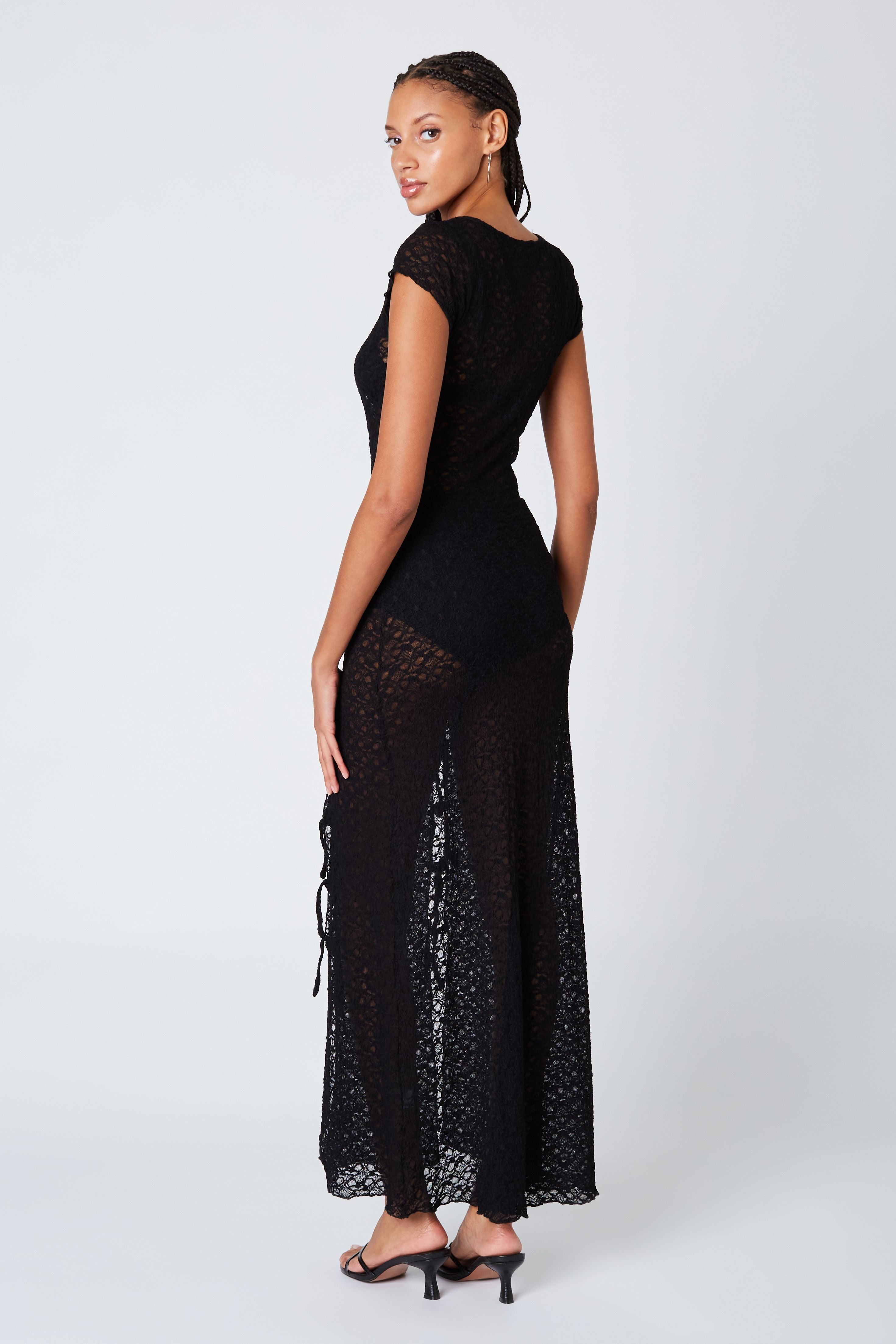 Sheer Lace Maxi Dress