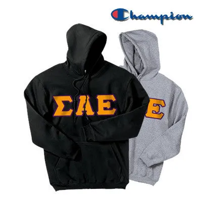 Sigma Alpha Epsilon Champion Powerblend Hoodie, 2-Pack Bundle Deal - Champion S700 - TWILL