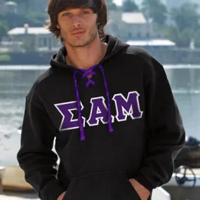 Sigma Alpha Mu Hockey Lace Hoodie - J8830 - TWILL