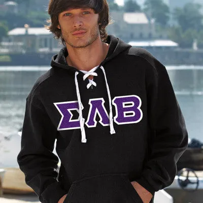 Sigma Lambda Beta Hockey Lace Hoodie - J8830 - TWILL