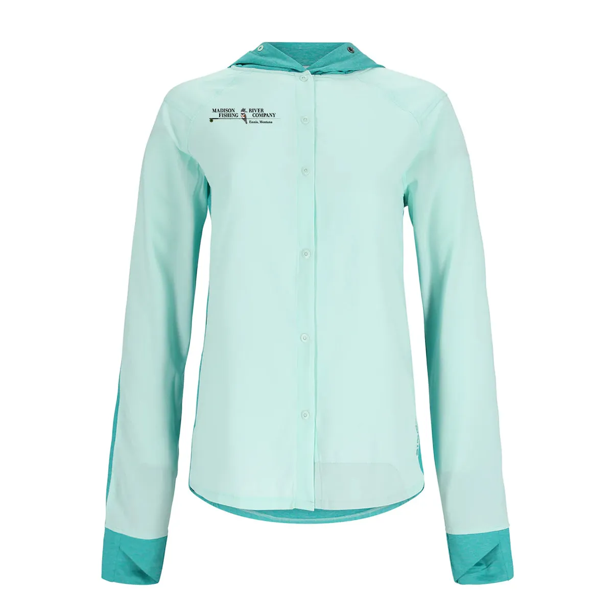 Simms MRFC Logo Womens BiComp LS Hoody Sea Breeze